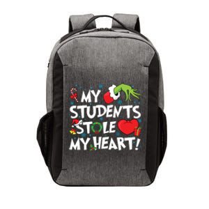 Grinchmas My Student Stole My Heart Teacher Christmas Vector Backpack