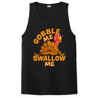 Gobble Me Swallow Me Funny Thanksgiving Turkey Design PosiCharge Competitor Tank