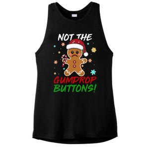 Gingerbread Man Santa Hat Not The Gumdrop Button Xmas Ladies PosiCharge Tri-Blend Wicking Tank