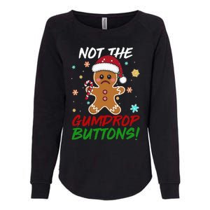 Gingerbread Man Santa Hat Not The Gumdrop Button Xmas Womens California Wash Sweatshirt