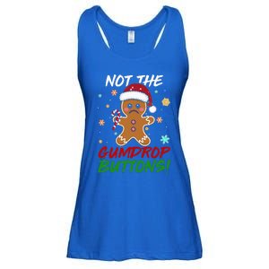 Gingerbread Man Santa Hat Not The Gumdrop Button Xmas Ladies Essential Flowy Tank