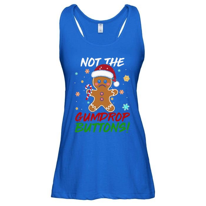 Gingerbread Man Santa Hat Not The Gumdrop Button Xmas Ladies Essential Flowy Tank