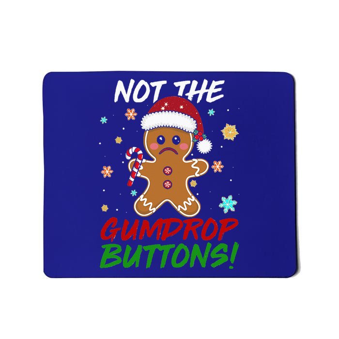 Gingerbread Man Santa Hat Not The Gumdrop Button Xmas Mousepad