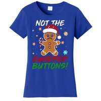 Gingerbread Man Santa Hat Not The Gumdrop Button Xmas Women's T-Shirt