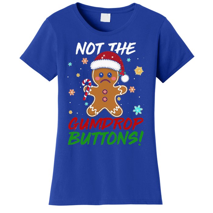 Gingerbread Man Santa Hat Not The Gumdrop Button Xmas Women's T-Shirt