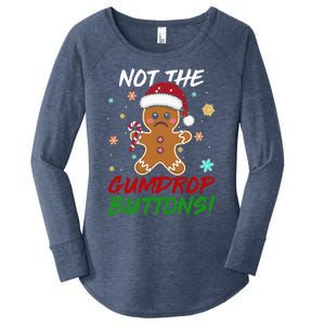 Gingerbread Man Santa Hat Not The Gumdrop Button Xmas Women's Perfect Tri Tunic Long Sleeve Shirt