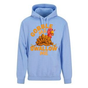 Gobble Me Swallow Me Funny Thanksgiving Turkey Design Unisex Surf Hoodie