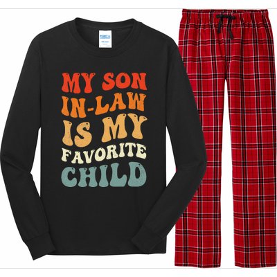 Groovy My Son In Law Is My Favorite Child Son In Law Funny Long Sleeve Pajama Set