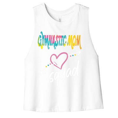 Gymnastic Mom Squad Gymnast Mom Great Gift Women's Racerback Cropped Tank