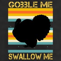 Gobble Me Swallow Me Funny Turkey 7 Panel Mesh Trucker Snapback Hat