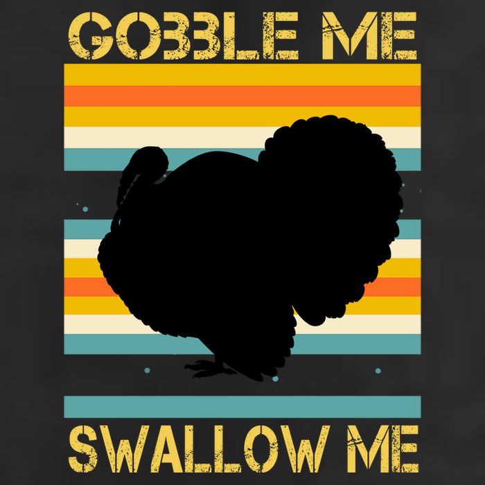 Gobble Me Swallow Me Funny Turkey 7 Panel Mesh Trucker Snapback Hat