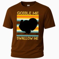 Gobble Me Swallow Me Funny Turkey Cooling Performance Crew T-Shirt