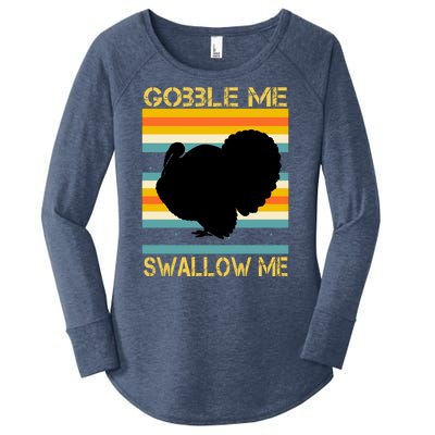 Gobble Me Swallow Me Funny Turkey Women's Perfect Tri Tunic Long Sleeve Shirt