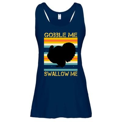 Gobble Me Swallow Me Funny Turkey Ladies Essential Flowy Tank