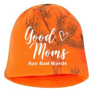 Good Moms Say Bad Words Funny Gift Kati - Camo Knit Beanie