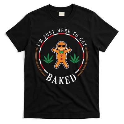 Gingerbread Man Smoking Weed Cannabis Marijuana Christmas T-Shirt