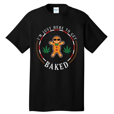 Gingerbread Man Smoking Weed Cannabis Marijuana Christmas Tall T-Shirt