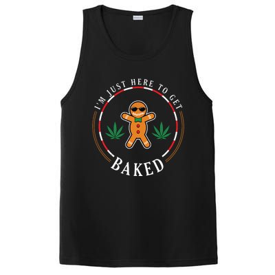 Gingerbread Man Smoking Weed Cannabis Marijuana Christmas PosiCharge Competitor Tank