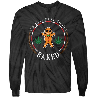 Gingerbread Man Smoking Weed Cannabis Marijuana Christmas Tie-Dye Long Sleeve Shirt