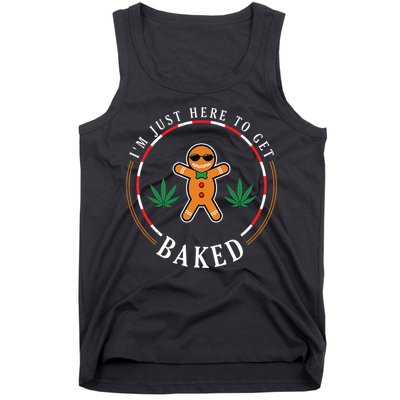 Gingerbread Man Smoking Weed Cannabis Marijuana Christmas Tank Top