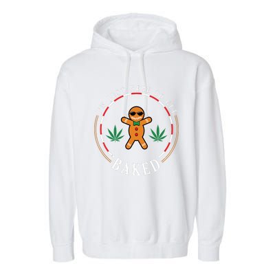 Gingerbread Man Smoking Weed Cannabis Marijuana Christmas Garment-Dyed Fleece Hoodie