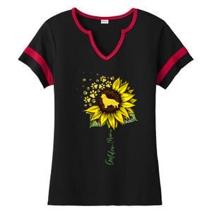 Golden Mom Sunflower Golden Retriever Lover Gifts Dog Mama Ladies Halftime Notch Neck Tee