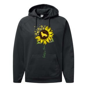 Golden Mom Sunflower Golden Retriever Lover Gifts Dog Mama Performance Fleece Hoodie