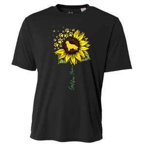 Golden Mom Sunflower Golden Retriever Lover Gifts Dog Mama Cooling Performance Crew T-Shirt