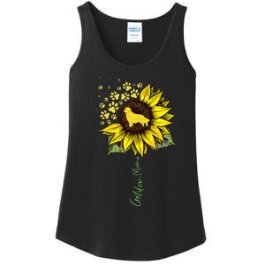 Golden Mom Sunflower Golden Retriever Lover Gifts Dog Mama Ladies Essential Tank