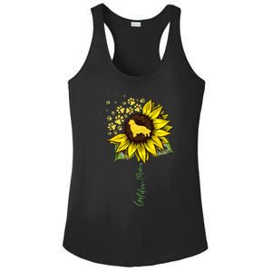 Golden Mom Sunflower Golden Retriever Lover Gifts Dog Mama Ladies PosiCharge Competitor Racerback Tank