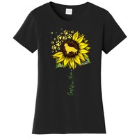 Golden Mom Sunflower Golden Retriever Lover Gifts Dog Mama Women's T-Shirt