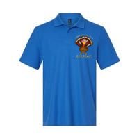 Gobble Me Swallow Funny Thanksgiving Vintage Turkey Trot Cool Gift Softstyle Adult Sport Polo