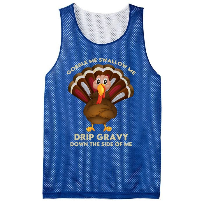 Gobble Me Swallow Funny Thanksgiving Vintage Turkey Trot Cool Gift Mesh Reversible Basketball Jersey Tank