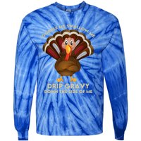 Gobble Me Swallow Funny Thanksgiving Vintage Turkey Trot Cool Gift Tie-Dye Long Sleeve Shirt