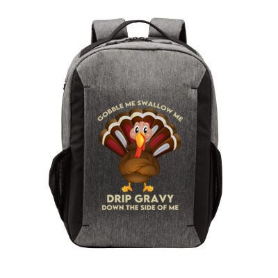 Gobble Me Swallow Funny Thanksgiving Vintage Turkey Trot Cool Gift Vector Backpack