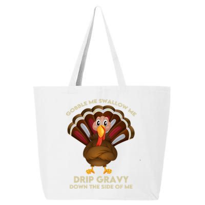 Gobble Me Swallow Funny Thanksgiving Vintage Turkey Trot Cool Gift 25L Jumbo Tote