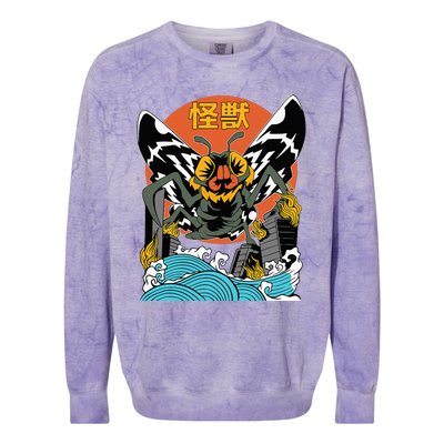 Giant Moth Sunset Japanese Colorblast Crewneck Sweatshirt