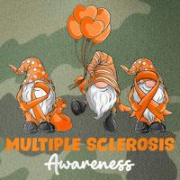 Gnomes Multiple Sclerosis Awareness Orange Ribbon Legacy Tie Dye Trucker Hat