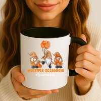Gnomes Multiple Sclerosis Awareness Orange Ribbon Mug