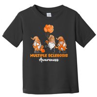 Gnomes Multiple Sclerosis Awareness Orange Ribbon Toddler T-Shirt
