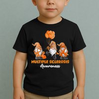Gnomes Multiple Sclerosis Awareness Orange Ribbon Toddler T-Shirt