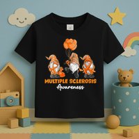 Gnomes Multiple Sclerosis Awareness Orange Ribbon Toddler T-Shirt