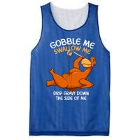 Gobble Me Swallow Me Thanksgiving Turkey Gravy Wap Lyrics Gift Mesh Reversible Basketball Jersey Tank