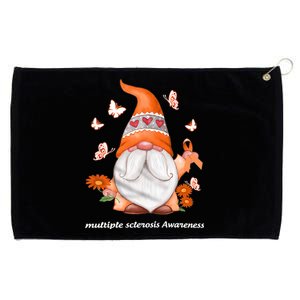 Gnome Multiple Sclerosis Awareness Orange Ribbon Gnome MS Warrior Grommeted Golf Towel