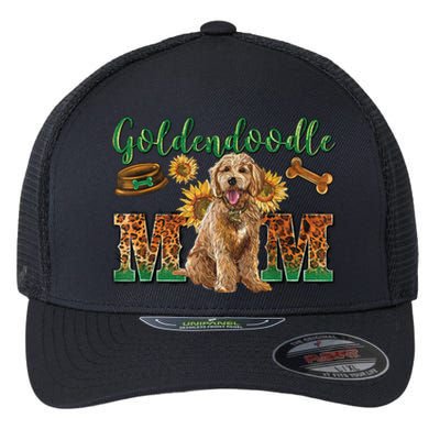 Goldendoodle Mom Sunflowers Goldendoodle Lovers Flexfit Unipanel Trucker Cap