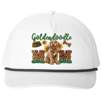 Goldendoodle Mom Sunflowers Goldendoodle Lovers Snapback Five-Panel Rope Hat