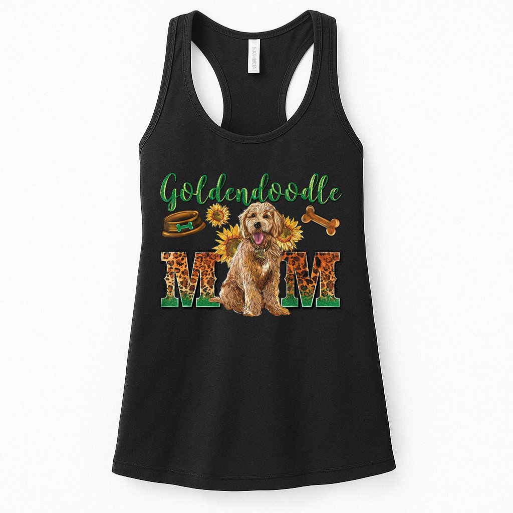 Goldendoodle Mom Sunflowers Goldendoodle Lovers Womens Tank Top
