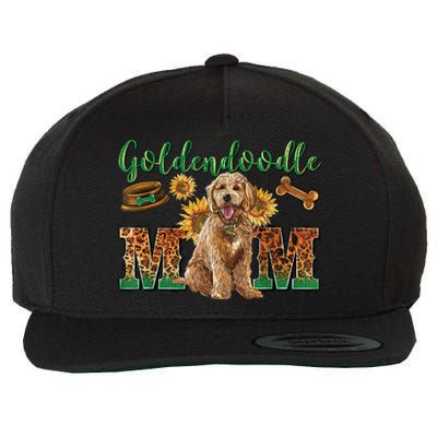 Goldendoodle Mom Sunflowers Goldendoodle Lovers Wool Snapback Cap