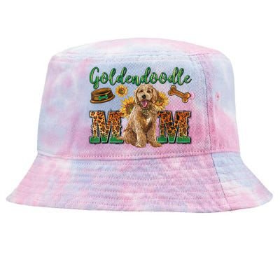 Goldendoodle Mom Sunflowers Goldendoodle Lovers Tie-Dyed Bucket Hat