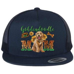 Goldendoodle Mom Sunflowers Goldendoodle Lovers Flat Bill Trucker Hat